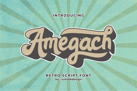 Amegach: A Vintage Font for Web Design