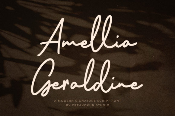Amellia Geraldine: A Elegant Script Font