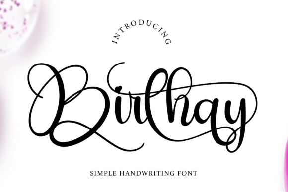 Birthay: A Handwritten Font for Elegant Web Design