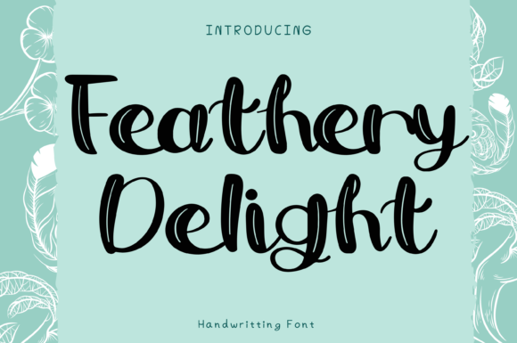 Feathery Delight: A Whimsical Font for Editorial Design