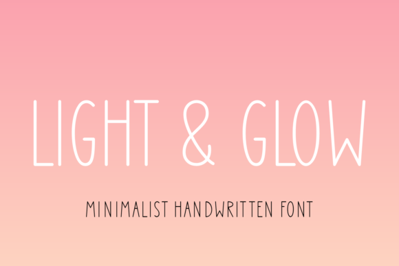 Light Glow Font for Editorial Design