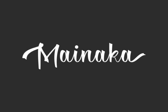 Mainaka: A Script Font for Editorial Design